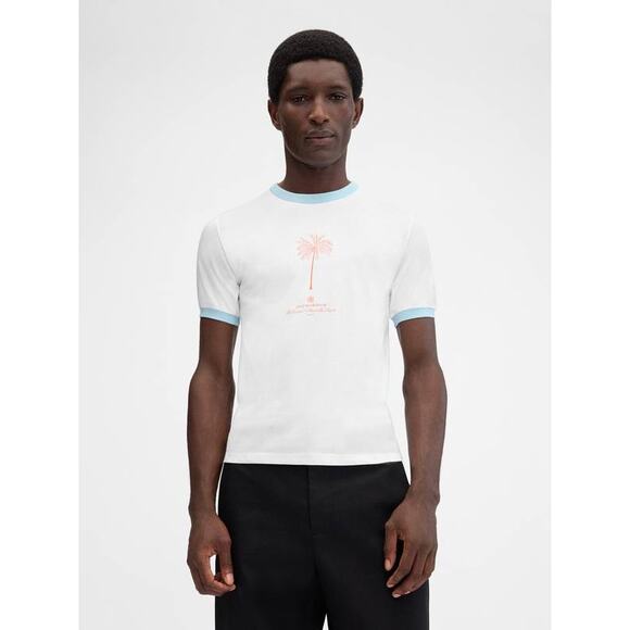 Jacquemus Tops - Jacquemus Le T Shirt Venice in Palm Tree White Blue S Unisex
